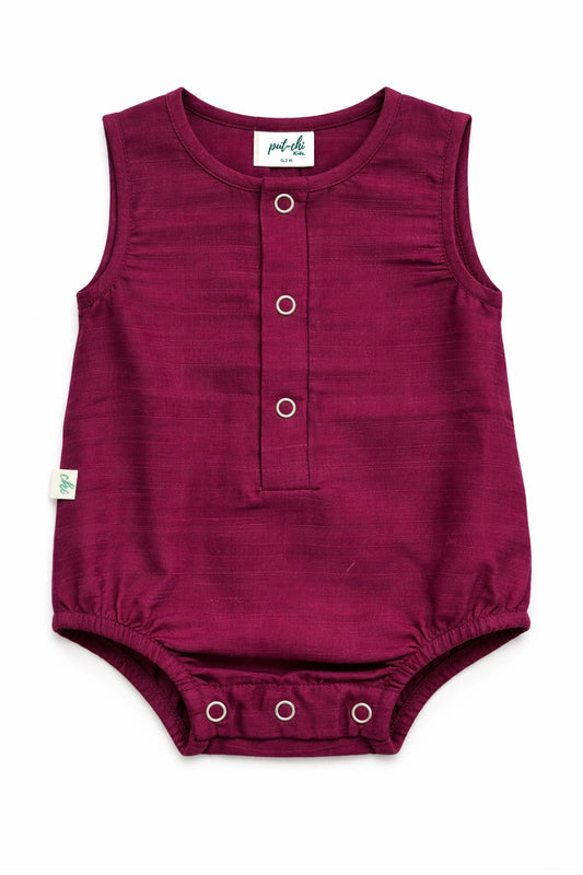 Berry Dusk Silk Romper