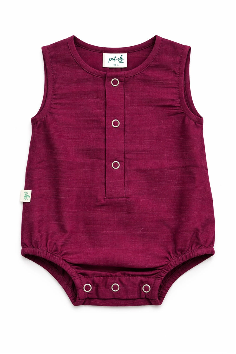 Berry Dusk Silk Romper