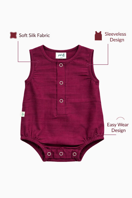 Berry Dusk Silk Romper