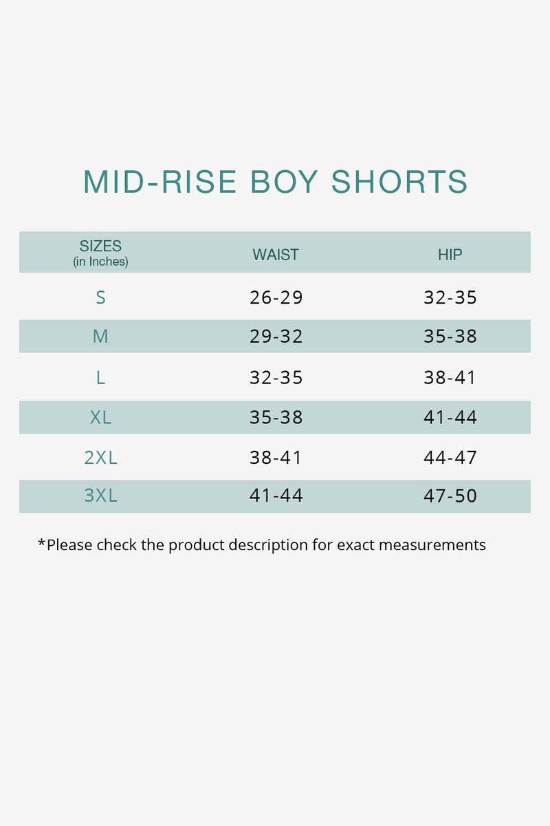 Mid-rise, High Coverage Bamboo Boy Shorts - Jet Black