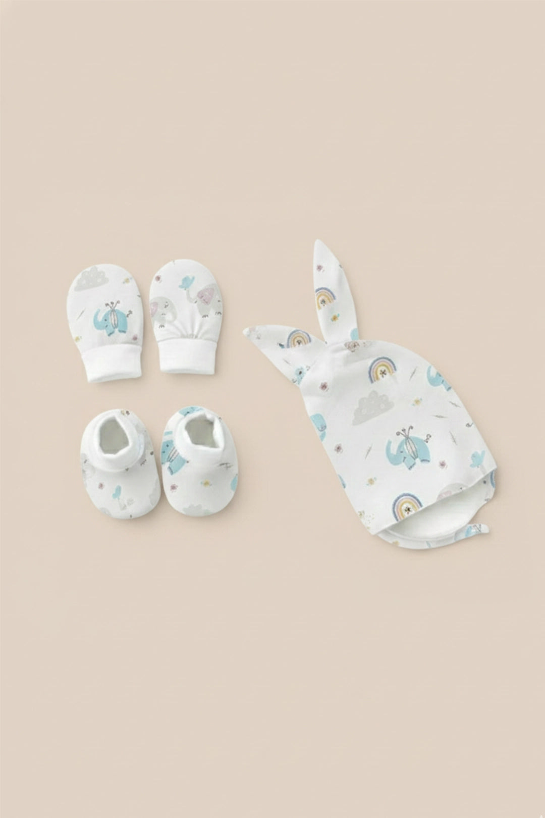 Cap Mittens and Booties