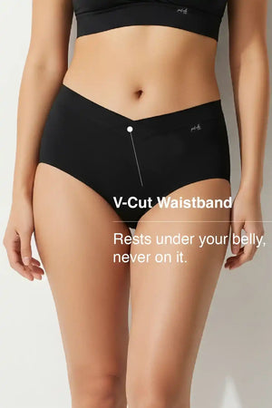 Comfort-Fit Bamboo Hipster Panty - Jet Black