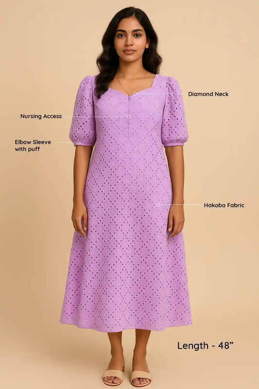 Lilac Crush Feeding Dress