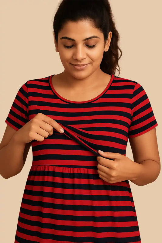 Scarlet Lines Zipless Feeding Gown