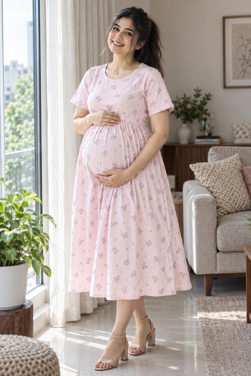 Floral Blossom Zipless Feeding Gown
