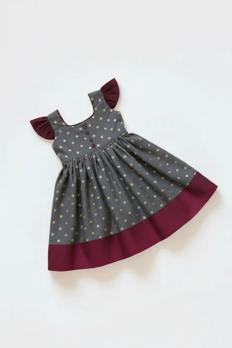 Grey Anvi Girl Frock