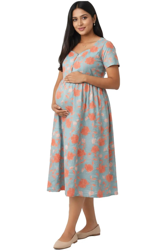 Coral Petals Feeding Dress