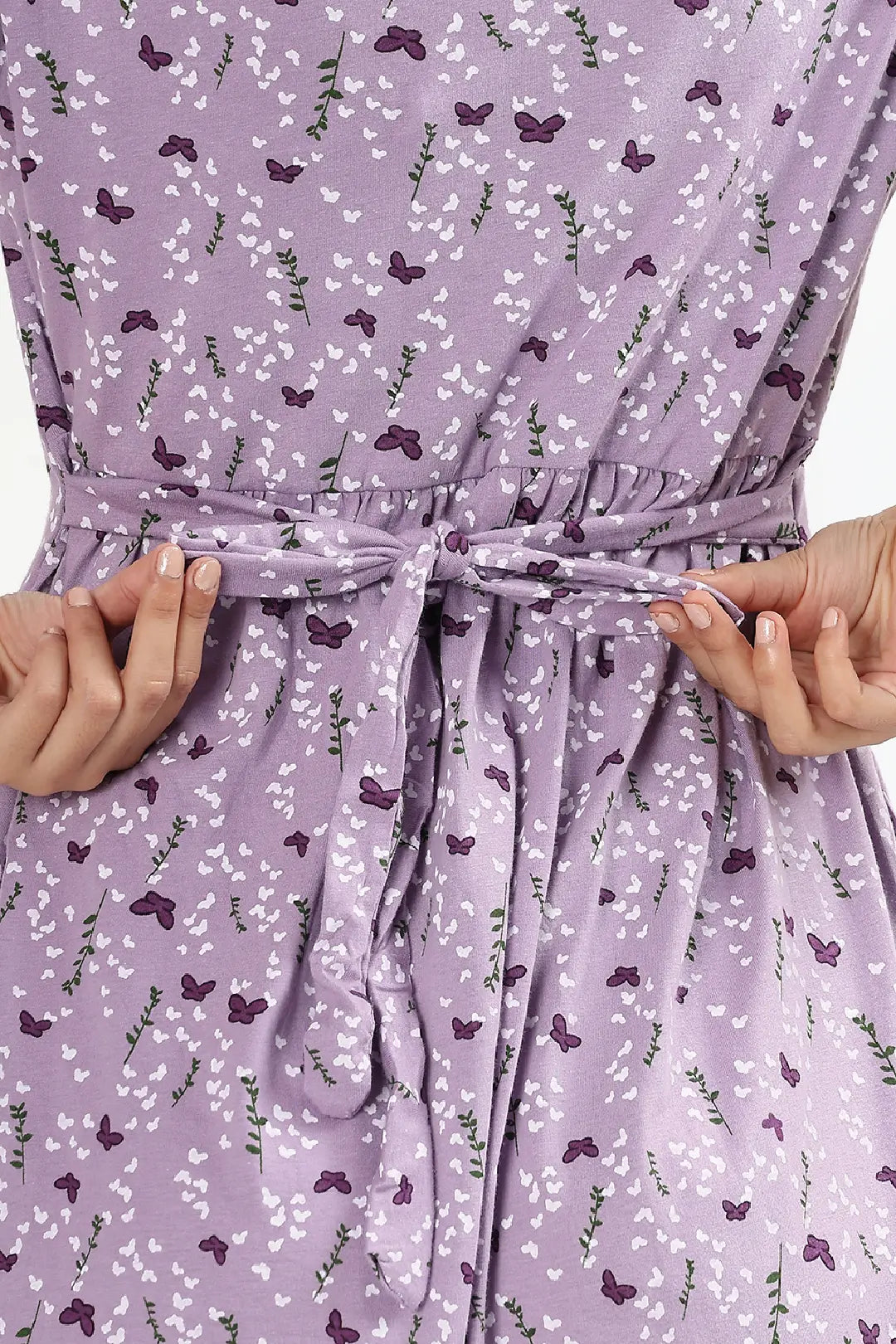 Lilac Flutter Zipless Feeding Gown