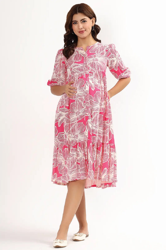 Magenta Muse Feeding Dress