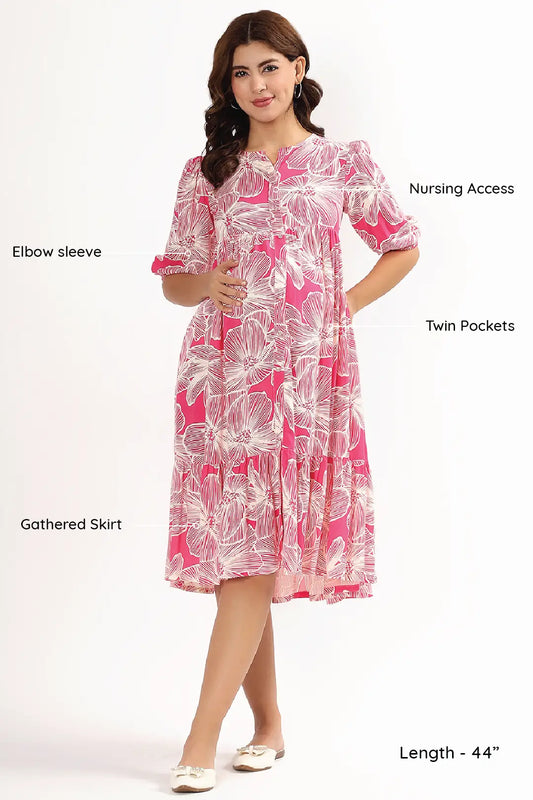 Magenta Muse Feeding Dress