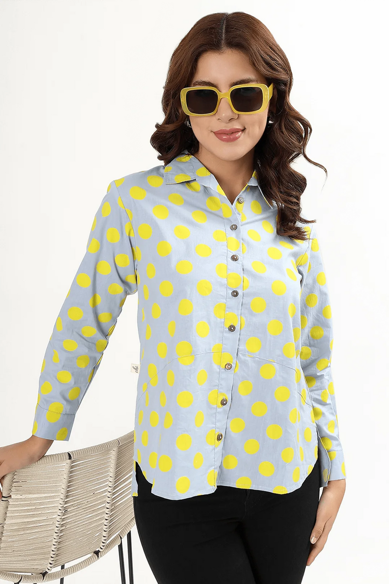 Citrus Cloud Polka Feeding Shirt