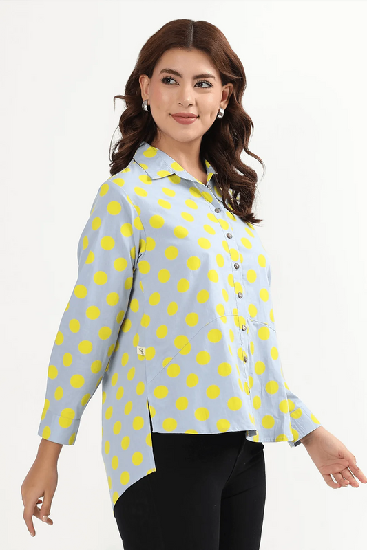 Citrus Cloud Polka Feeding Shirt