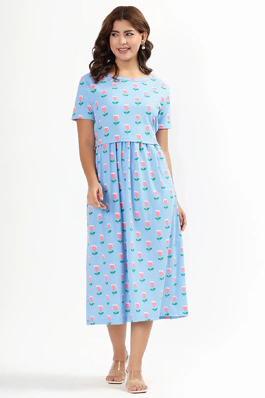 Morning Bloom Zipless Feeding Gown