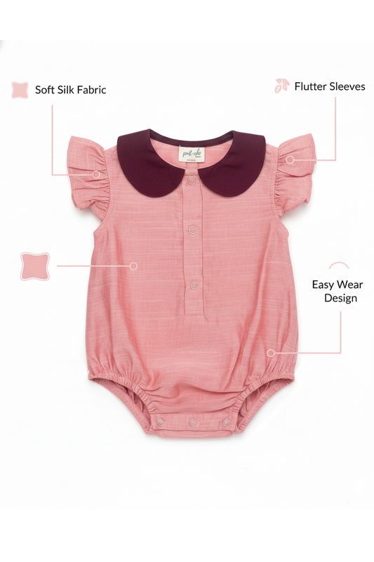 Velvet Blush Silk Romper