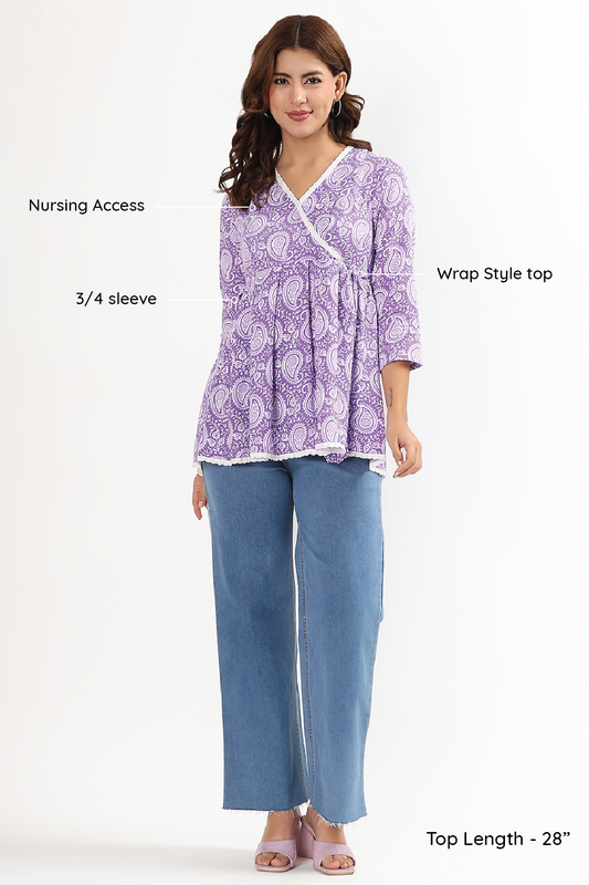 Pastel Paisley Feeding Tunic Top
