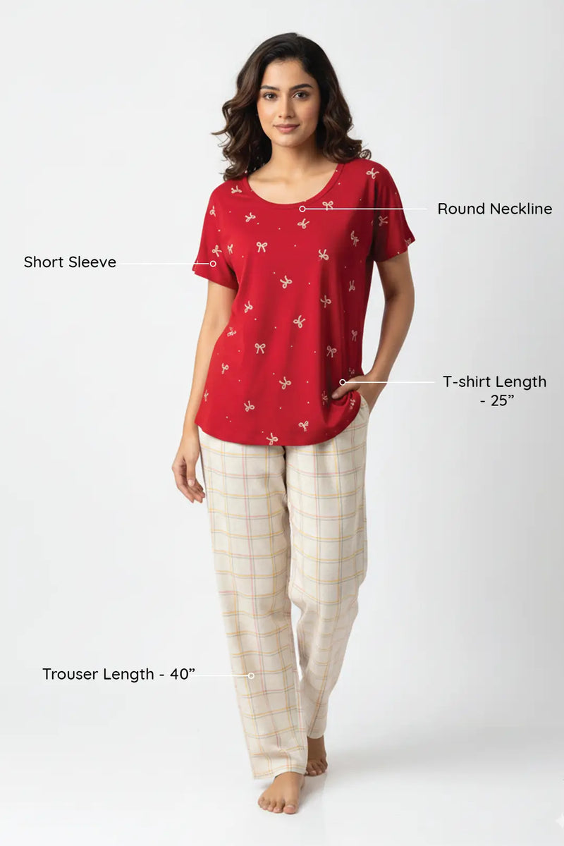 Crimson Pyjama Set