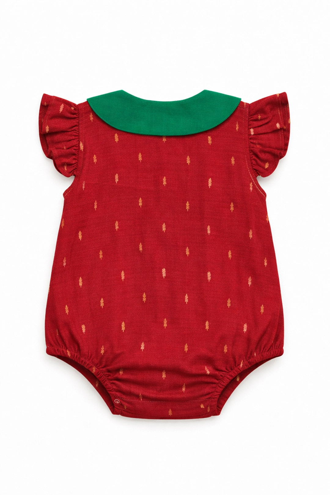 Ruby Leaf Silk Romper