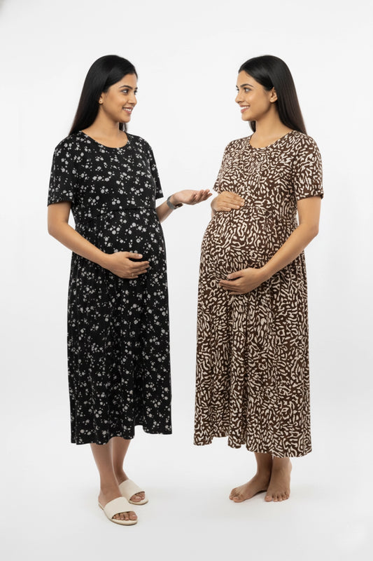 Sun-Kissed & Safari Spot Zipless Feeding Gown