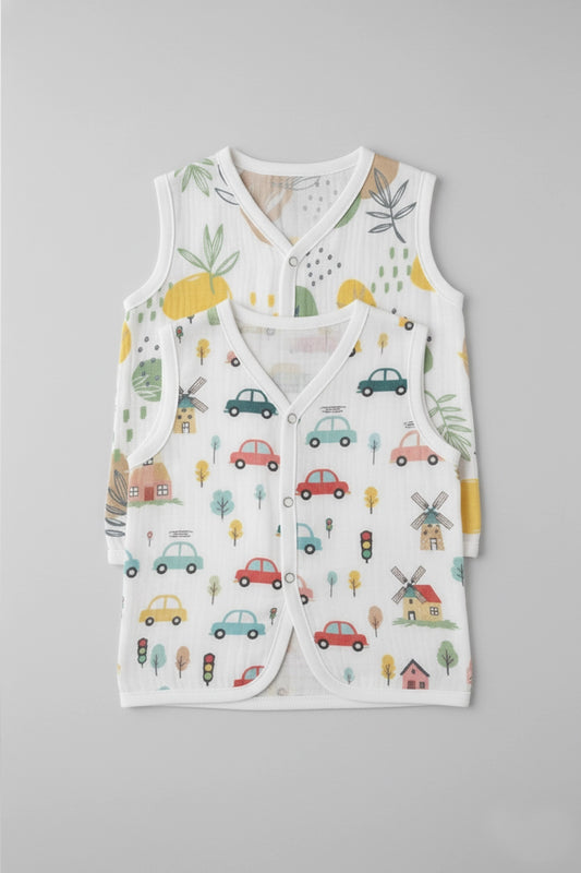 Muslin Sleeveless Jabla(Trunky Dreams & Little Lane)