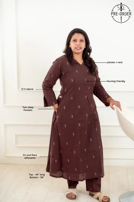 Weavers Brown Feeding Co-Ord Set