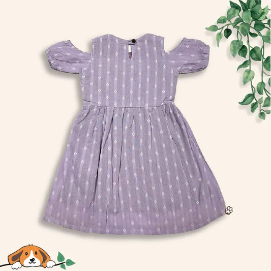Lilac Diamond Frock For Little Girls