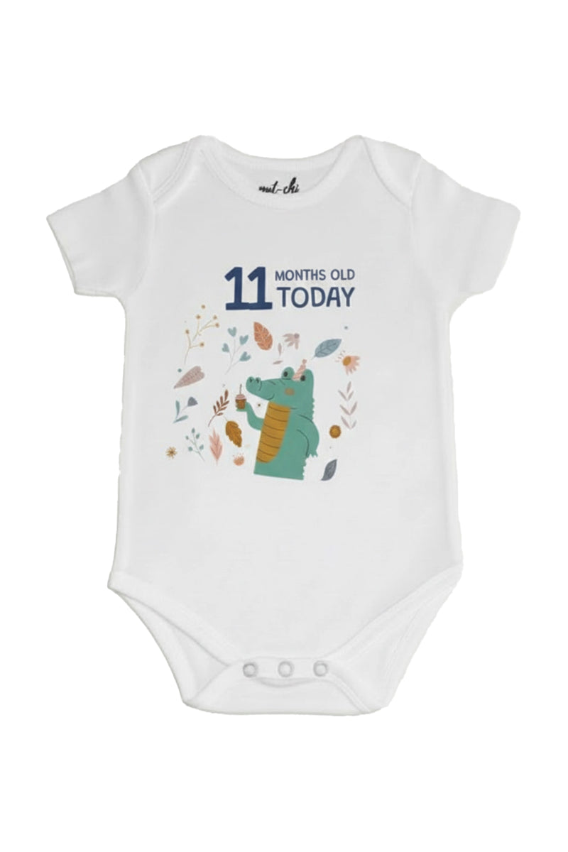 11 month  Milestone Onesies