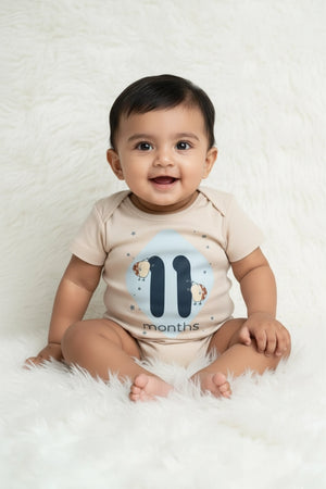 11 month  Milestone Onesies