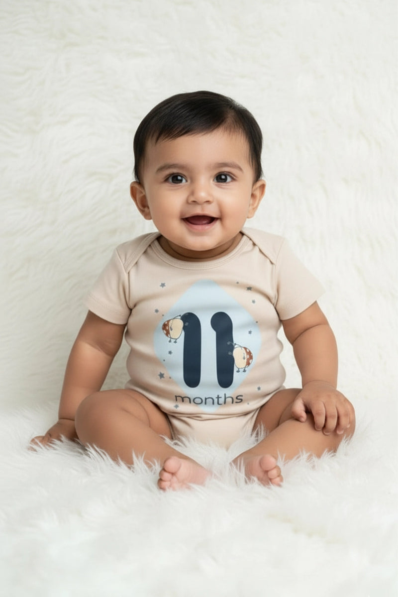 11 month  Milestone Onesies