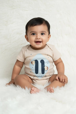11 month  Milestone Onesies