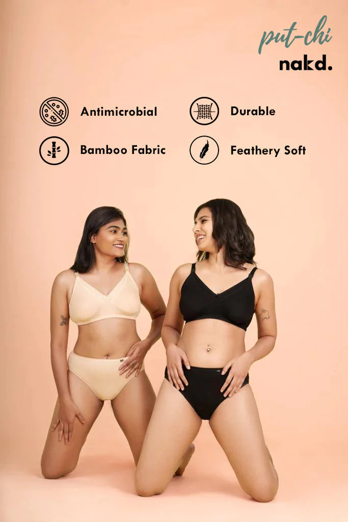 Black Nakd Padded Maternity Bamboo Bra with Nursing Facility