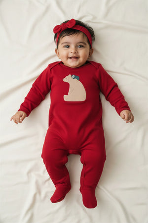 Bear Hugs Footed Romper