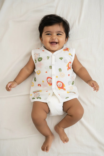 Muslin Sleeveless Jabla