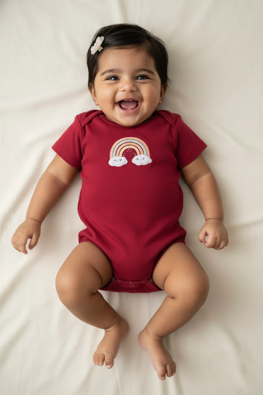 Rainbow Cloud knitted Onesie