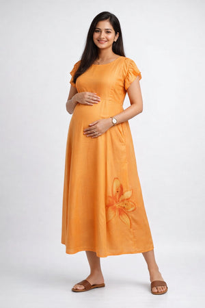 Apricot Muse Feeding Dress