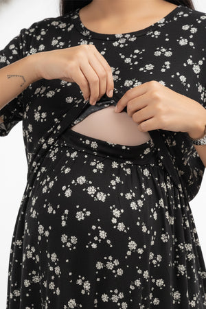 Sun - Kissed Daisy Zipless Feeding Gown