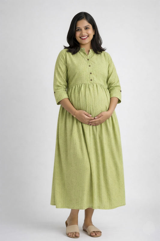 Elara Sage Feeding Dress