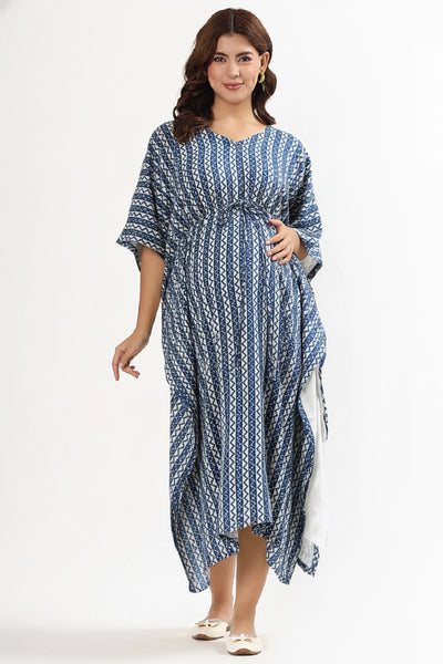 Indigo Breeze Feeding Kaftan