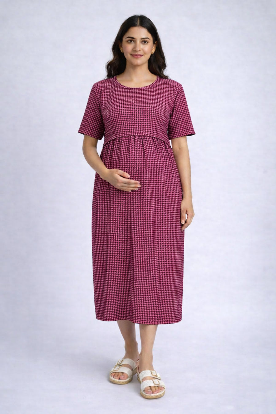 Rosé Charm  zipless Feeding Gown