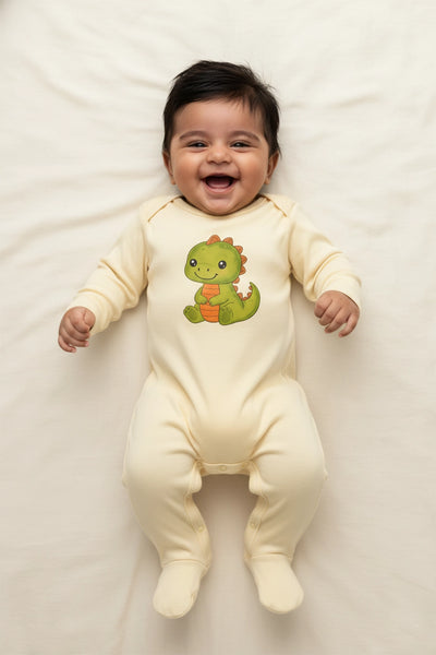 Baby Dino Footed Romper