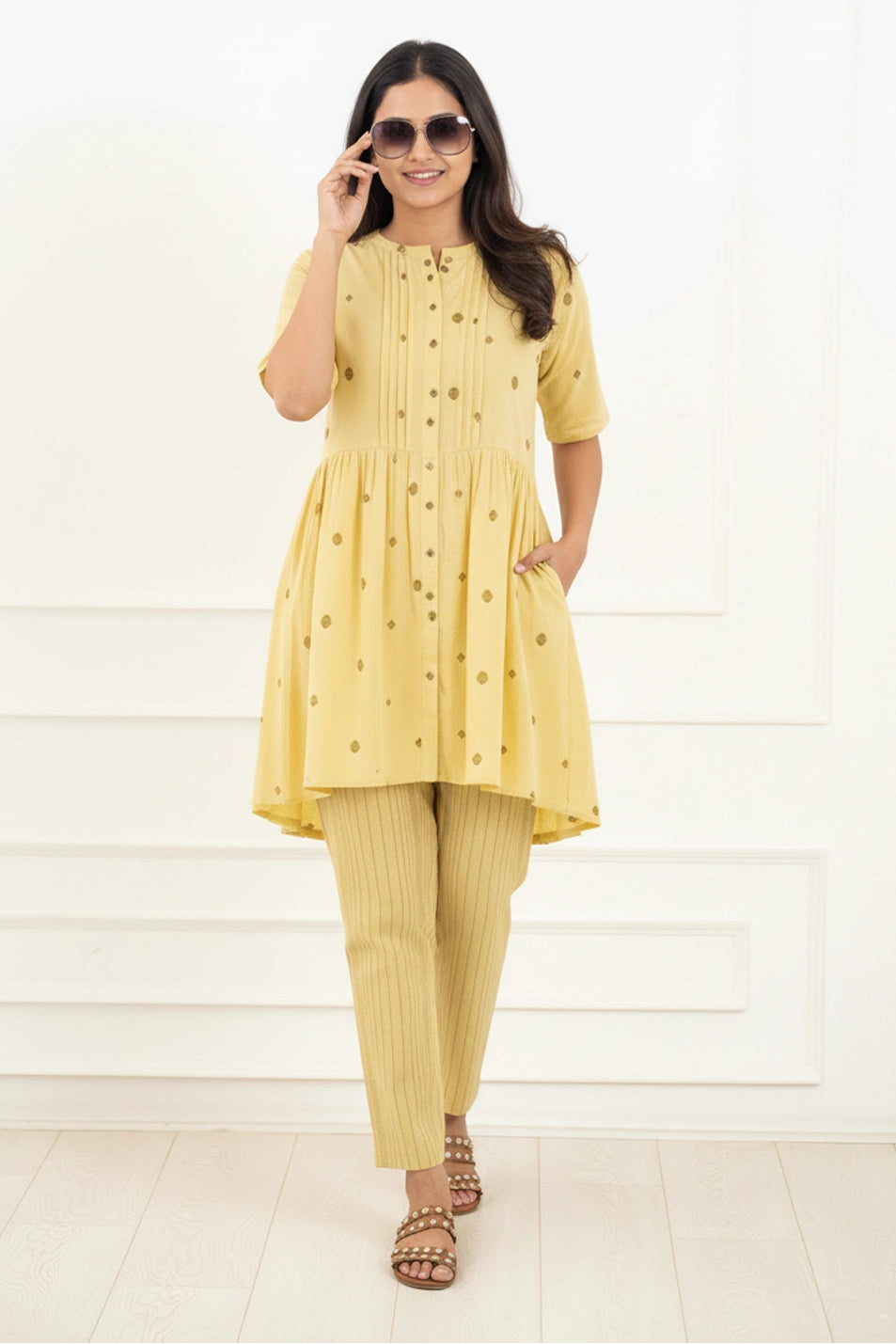 Lime Dot Feeding Co-Ord Set