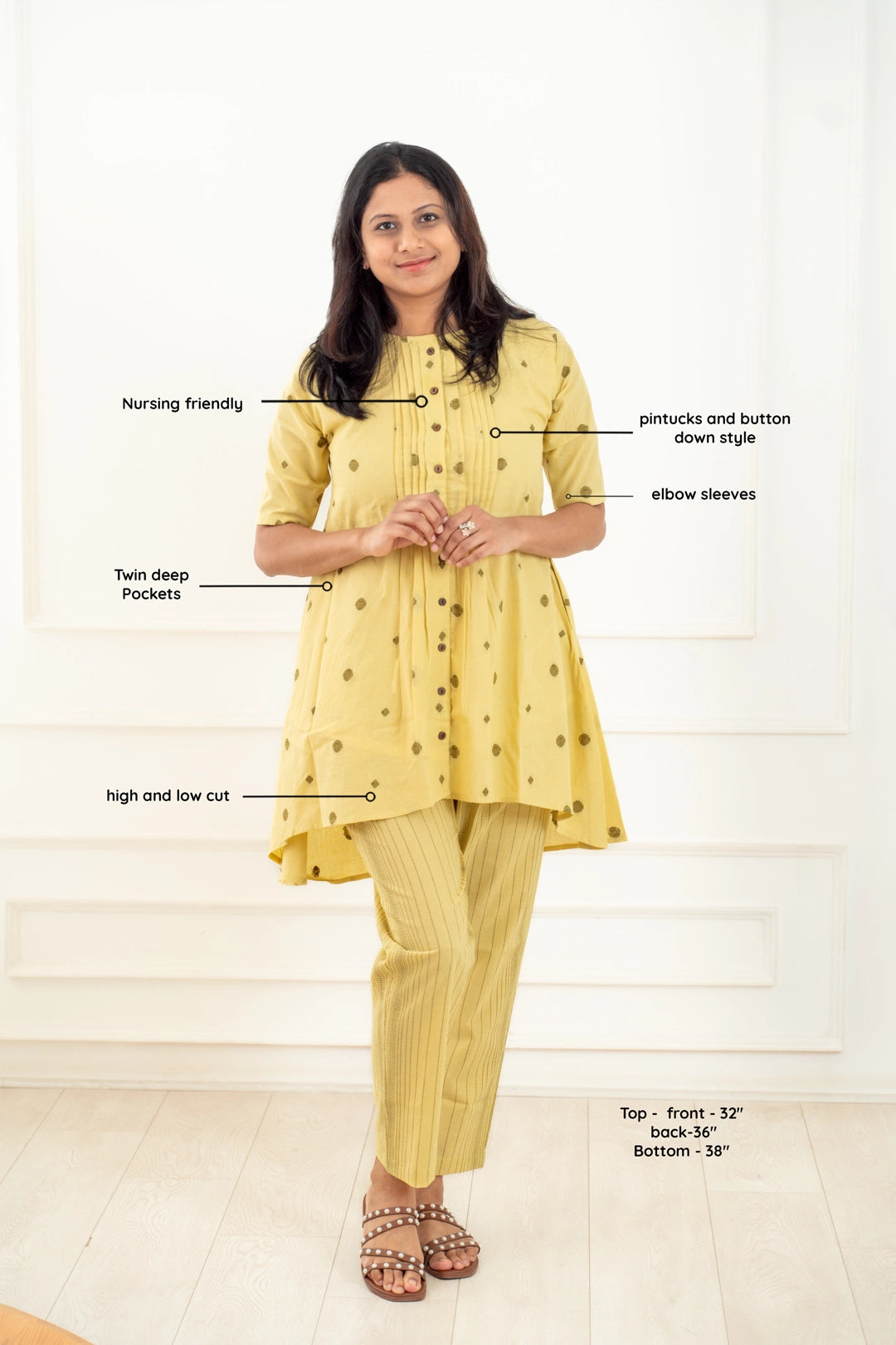 Lime Dot Feeding Co-Ord Set