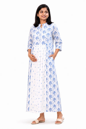 Indigo Garden Feeding Dress