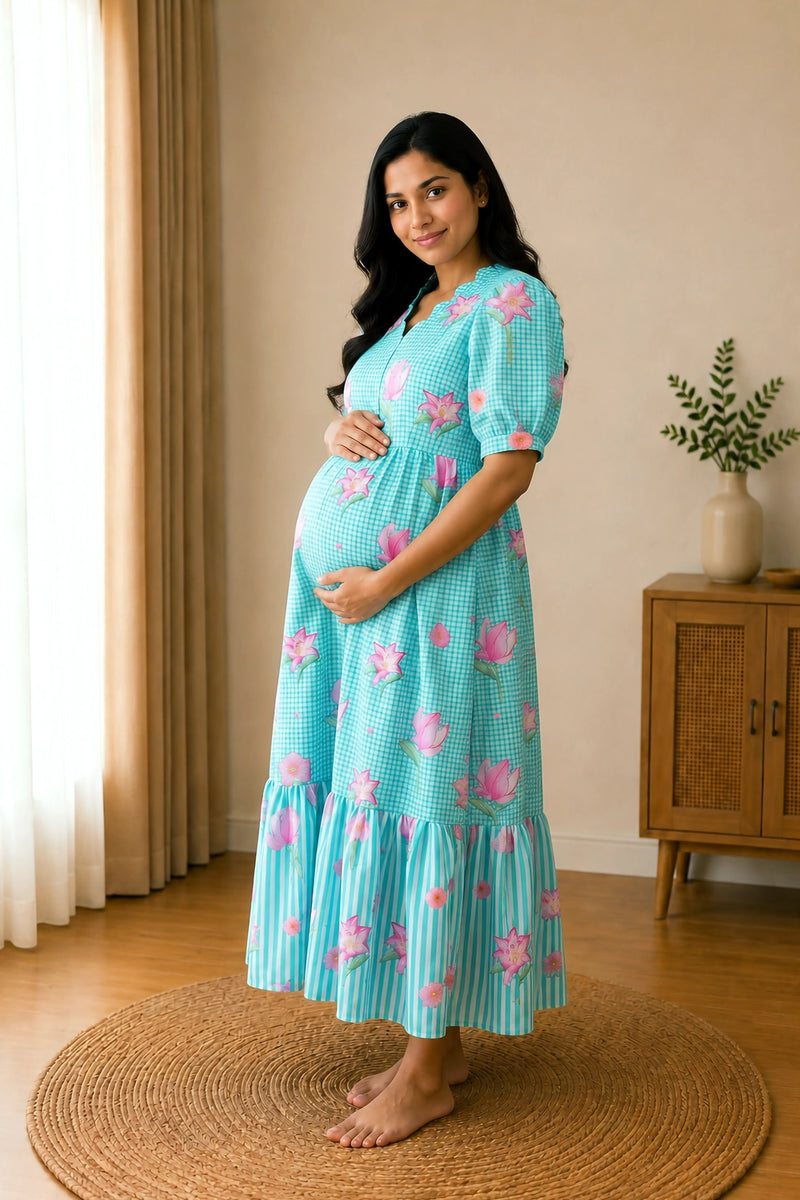 Sunlit Meadow Maternity Dress
