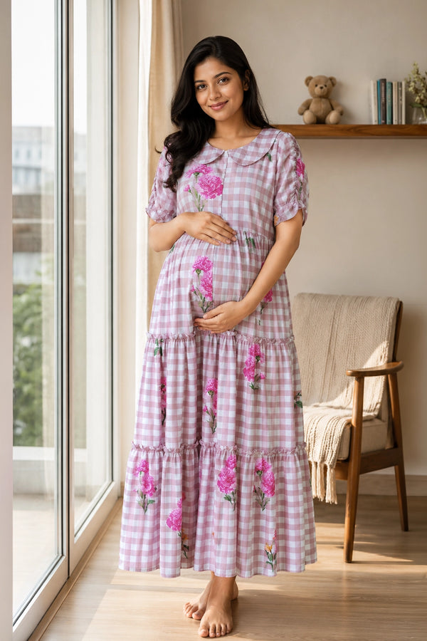 Cocoa Bloom Maternity Dress