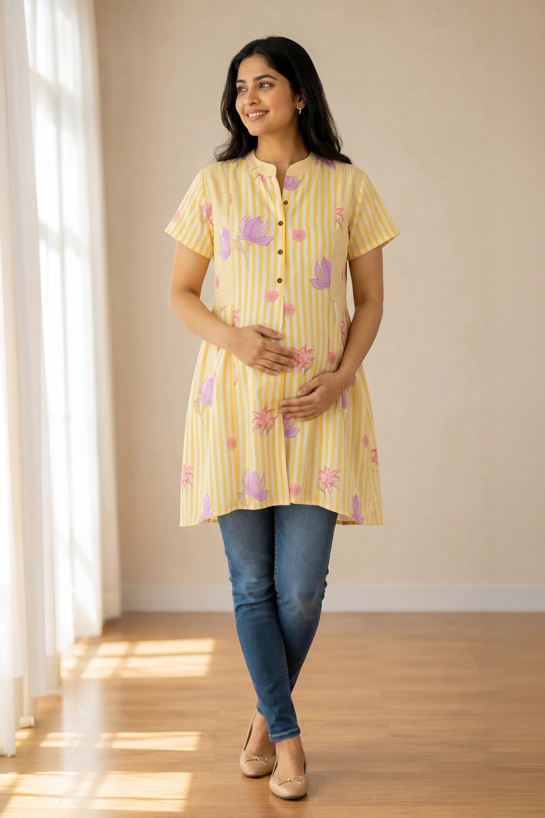 Lemon Breeze Maternity Tunic