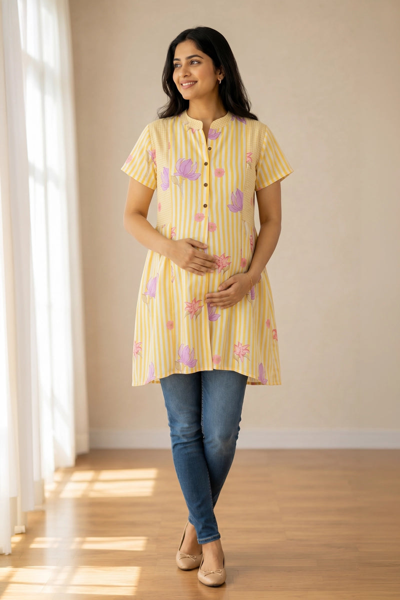 Lemon Breeze Maternity Tunic