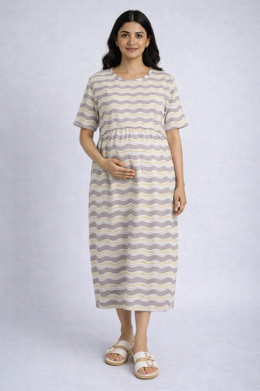 Sunlit Waves Zipless Feeding Gown