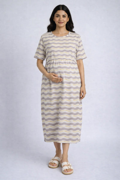 Sunlit Waves Zipless Feeding Gown