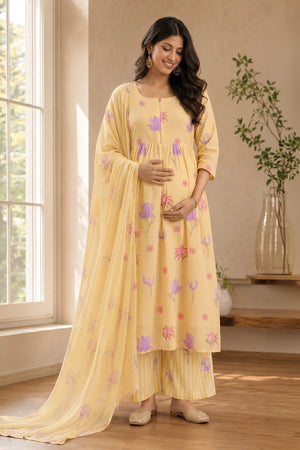Golden Daisy Maternity Suit Set