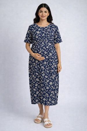 Moonlit Florals zipless Feeding Gown